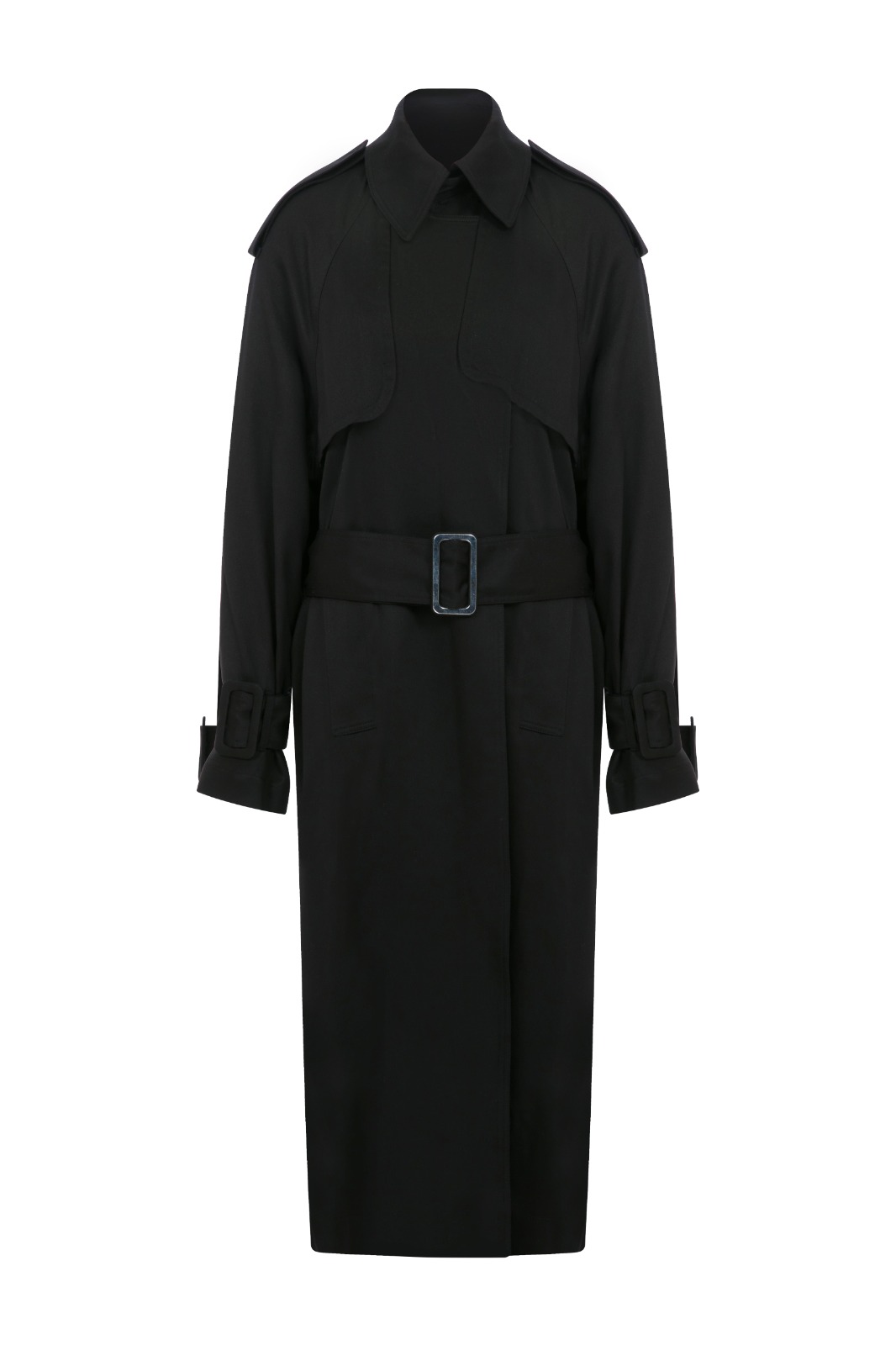 IRISA Tencel Black Trench Coat